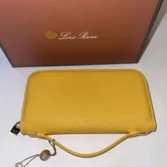 値下げ中❣️新品未使用品❣️Loro Piana イエローレザー 長財布❣️持ち手有り