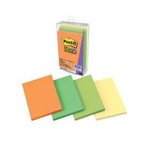 【10個セット】 3M Post-it ポストイット 強粘着ノート マルチカラー6 3M-656SS-MC-6X10 /l