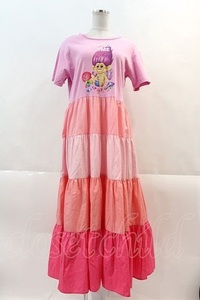 LAND by MILKBOY / TROLLS MUNCH TIME LONG TEE DRESS ピンク I-24-11-22-027-MB-OP-HD-ZT329