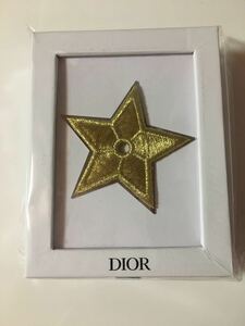 【ノベルティ】 クリスチャンディオール Dior ピンブローチ スター #ゴールド　チャーム　キーホルダー　非売品