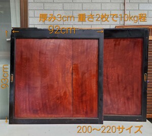 古家具 建具 板戸 古い木製引き戸 歪みひび割れあり（検索古い木製引き戸　（検索　欅無垢材 古材 古民家 再生古家具 アンティーク /1877