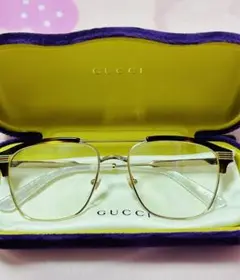 GUCCI スクエアフレームメタルグラス　サングラス