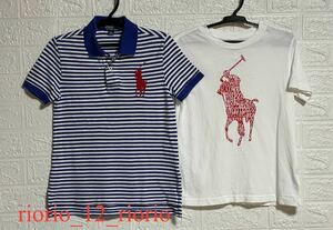 818　POLO RALPH LAUREN　ポロラルフローレン　男の子まとめ売り　ビッグポニーポロシャツ　ビッグポニーTシャツ　2枚セット　size6