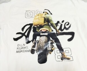 Tシャツ　バイクのバックプリントがおしゃれ　男性用Ｌsizeを私が１回着用しました