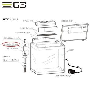 コトブキ デビューN325 交換ポンプパワー5