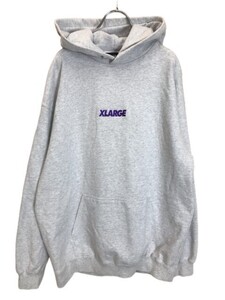 XLARGE エクストララージ パーカー　プルオーバー　ロゴ グレー Ｍ 44809882■