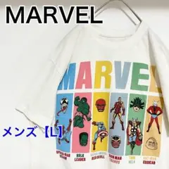 YAA6【US輸入】MARVEL(マーベル)　Tシャツ【メンズL】半袖　白色