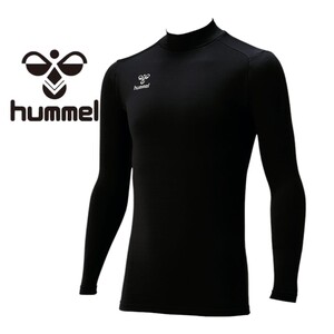 【新品特価!】ヒュンメル hummel メンズ サッカー/フットサル 裏起毛長袖インナーシャツ HAP5152/ブラック/サイズM