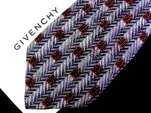 ○E3013N●USED並●ジバンシイ「ロゴ柄」【GIVENCHY】ネクタイ★