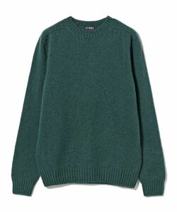 BEAMS F シェットランド　クルーネックニット　24AW 新品　グリーン　S