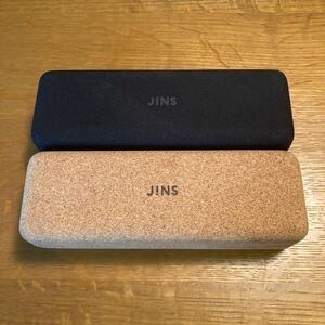 JINS メガネケース ブラック コルク 2個セット