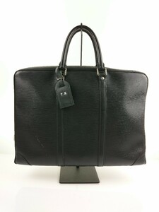 LOUIS VUITTON◆バッグ/レザー/BLK/無地/ルイヴィトン