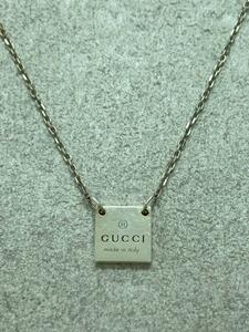 GUCCI◆ネックレス/SV925/SLV/トップ有/メンズ/小傷有/プレート