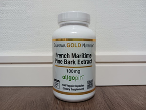 フランス 海岸松樹皮エキス オリゴピン(Oligopin) 100㎎ 180錠 California Gold Nutrition