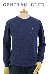 新品 アウトレット ｂ177 Lサイズ BLUE 長袖 Tシャツ 無地 ワンポイントpolo ralph lauren ポロ ラルフ ローレン 