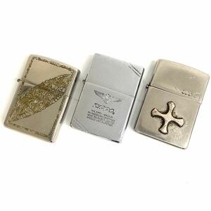 SH★ 1円スタート ZIPPO Zippo ジッポ ジッポー オイルライター D/XⅠ F/Ⅴ C/02 中古 3個セット 火花OK 着火未確認 コレクション