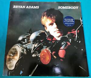 12”●Bryan Adams / Somebody UKオリジナル盤AMY236 ポスター付