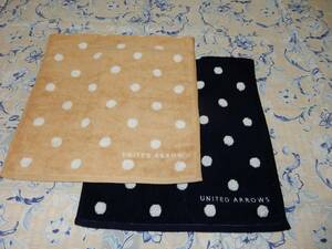 ♪新品2枚Set♪ ★UNITED ARROWS (ユナイテッドアローズ)　UAポルカドット　フェイスタオル★