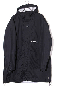 WTAPS ダブルタップス SIZE:3 STOOD / JACKET / NYLON . TAFFETA . 3LAYER ナイロン フーデッドコート BLACK ブラック 221BRDT-JKM02 /●