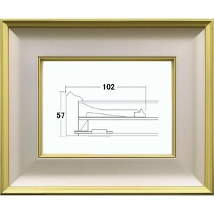 和額縁 木製フレーム 4882 サイズ F12号 金泥 ゴールド