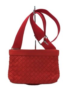 BOTTEGA VENETA◆マキシイントレショルダー/ショルダーバッグ/レザー/RED/イントレチャート//