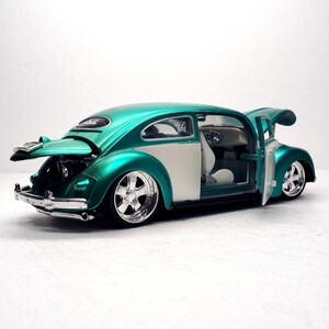 ギミック多数 1/24 フォルクスワーゲン ビートル カリフォルニア エンジン 昭和 名車 旧車 Volkswagen Beetle キャルルック 1円〜 121603