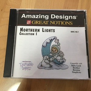 ブラザーミシン　刺しゅうカード中古 Northern Lights オーロラ模様 柄 刺繍カード