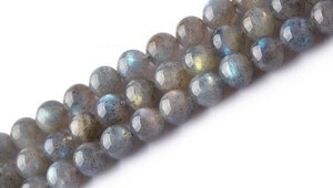 [EasternStar] 海外発送 ラブラドライト 曹灰長石 Labradorite 玉サイズ12mm 1連売り 長さ約40cm