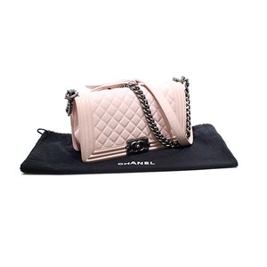 シャネル CHANEL ボーイシャネル チェーンショルダー ココマーク ラムスキン ピンク ヴィンテージシルバー金具 A67086 ショルダーバッグ