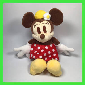 N-3135☆ ミニーマウス　黄色い帽子　Disney　ぬいぐるみ