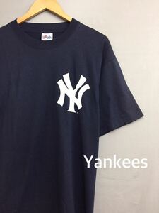 ニューヨークヤンキース New York Yankees 半袖 Tシャツ #55 MATSUI ネイビー メンズ Lサイズ ～▽