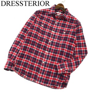 DRESSTERIOR ドレステリア 秋冬 長袖 ワーク★ チェック ネル シャツ Sz.M　メンズ　A3T13700_B#B