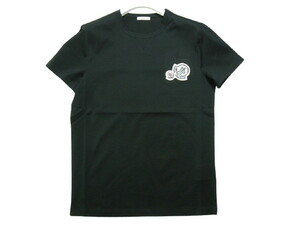 サイズM■新品 本物保証■モンクレール2連ロゴTシャツ TEE MAGLIA T-SHIRT 半袖カットソー/メンズ/MONCLER/999/ブラック/黒/8C000-38-8390Y