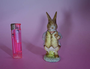 陶器市x Beswick　ピーターラビット ベンジャミン　バーニー氏 置物 フィギュリン 置物　ビアトリクスポター 英国製 Mr.Benjamin Bunny
