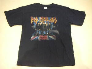 DEF LEPPARD BRIGADE WORLD TOUR 2006 コットン バンドTシャツ 黒 M GILDAN 綿100 ★ ブラック デフ レパード ロック ミュージック ツアー