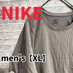 F1956【NIKE】DRI-FITスポーツ半袖Tシャツ【XL】グレージュ