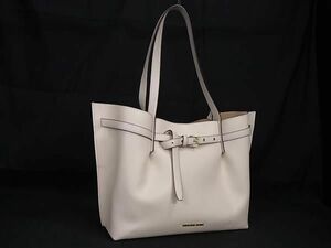 1円 ■美品■ MICHAEL KORS マイケルコース レザー トートバッグ ショルダー 肩掛け レディース アイボリー系 AX7139