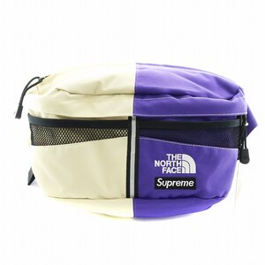 未使用品 ザノースフェイス THE NORTH FACE × supreme 24SS Split Waist Bag Tan ボディバッグ ロゴ ナイロン ベージュ 紫 NM72400I