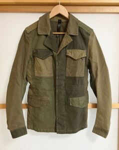 美品☆[wjk] 17AW 定価49,500 M44 FIELD SHIRTS JACKET ミリタリーシャツジャケット S カーキ cs38h 日本製 ダブルジェイケイ