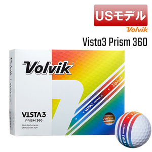 (USモデル)ボルビック ゴルフボール 2024年モデル VISTA3 PRISM360 マルチカラーボール 12球入り Volvik GOLF BALL