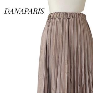 DANAPARIS ダナパリ　プリーツ　ロングスカート　ピンクベージュ　M