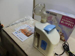 1 超音波温熱吸入器 ホットシャワー3 (A&D/UN-133B) のど鼻吸入器/ミスト/花粉症/アレルギー性鼻炎/吸入療法 中古！