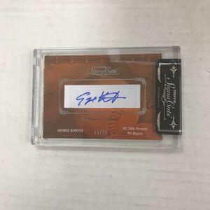 George Kontos 2011 TRISTAR Signa Cuts auto /25