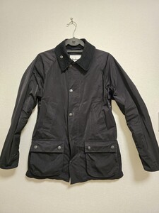 used Barbour BEDALE SL ノンワックス ノンオイル バブアー ビデイル 黒 L 