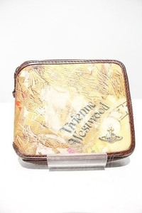 【USED】Vivienne Westwood / W/総柄折財布 ヴィヴィアンウエストウッド ビビアン ブラウンＸアイボリー 【中古】 I-24-04-11-033-wa-HD-ZI