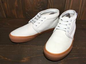 ★VANS バンズ US企画 CHUKKA チャッカ ホワイト ヌバック 25.0cm 極美品 Used 検 スニーカー SK8 オールドスクール ハーフキャブ