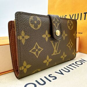 3874【超 極美品】LOUIS VUITTON ルイヴィトン モノグラム ポルトモネ ビエ ヴィエノワ がま口 二つ折り財布 ウォレット M61663/CA0064