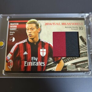 鬼レア Keisuke Honda AC Milan Series 1 Maglia Gara 2014-15 ACミラン 本田圭佑 Jersey 実使用ユニフォーム ジャージ サッカー カード