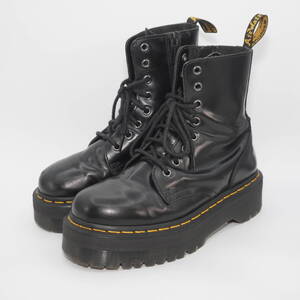 Dr.Martens　ドクターマーチン 　8ホールブーツ　24cm　JADON　ジェイドン　厚底　ダブルソール　黒　ブラック