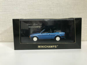 【１円スタート】1/43 ミニチャンプス フォード エスコート3 カブリオレ 1983 Ford EscortⅢ Cabriolet 1983 blue 400085030 MINICHAMPS ZJ